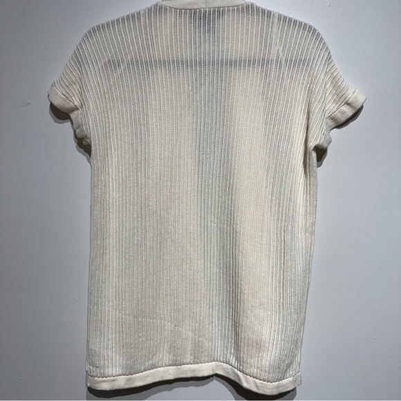 Bundle of 2 Banana Republic Ivory & Black  Knit Short Sleeve Cardigans. Size XS - Picture 6 of 11
